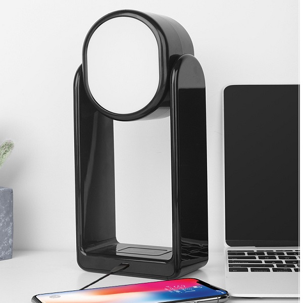 ITWC02  3 in 1 Desk Wireless Charger with Lamp and Mirror